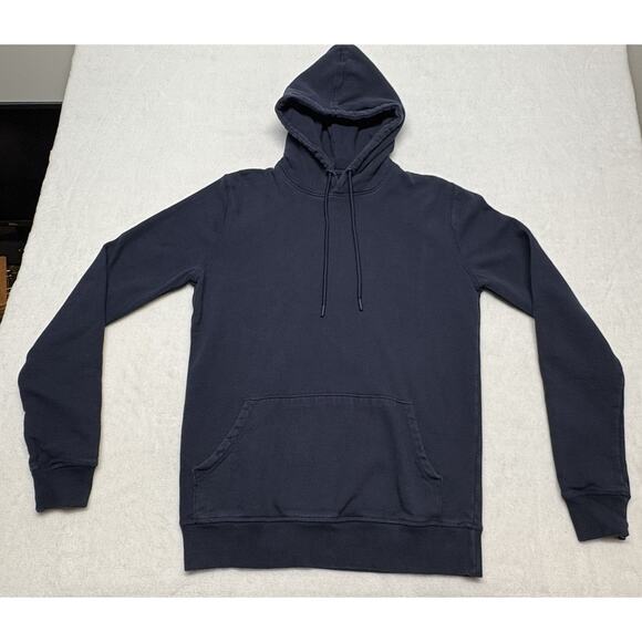 American Tall Navy Blue Pullover Hoodie Sweatshirt Men’s Size Small TALL - Picture 2 of 8